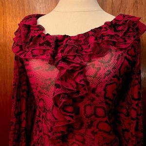 Sexy, animal print blouse